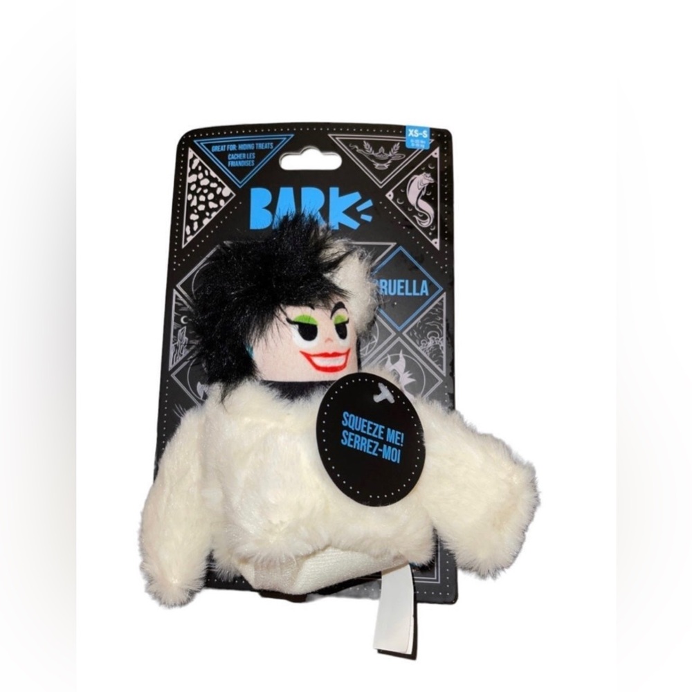Disney Bark Cruella De Vil Plush Dog Toy